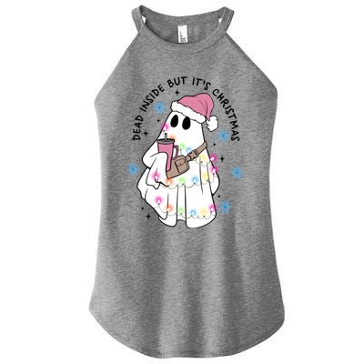 Cute Ghost Dead Inside But ItS Christmas Coffee Lovers Great Gift Women's Perfect Tri Rocker Tank