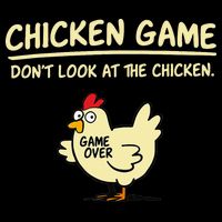 Chicken Game Dont Look At The Chicken Funny Game Over Gift Flat Bill Trucker Hat