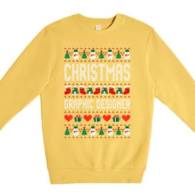 Christmas Graphic Designer Ugly Christmas Premium Crewneck Sweatshirt