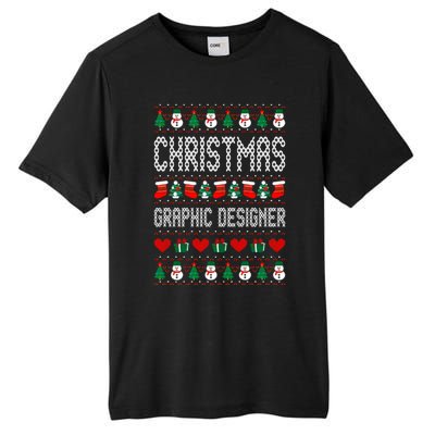 Christmas Graphic Designer Ugly Christmas Tall Fusion ChromaSoft Performance T-Shirt