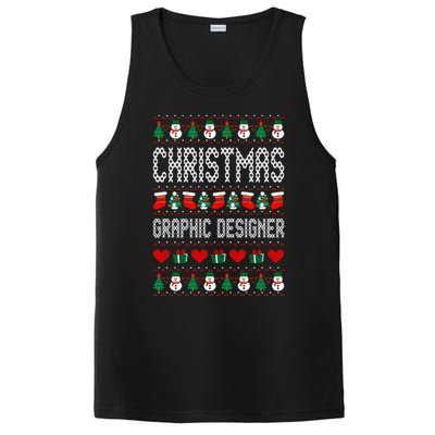 Christmas Graphic Designer Ugly Christmas PosiCharge Competitor Tank