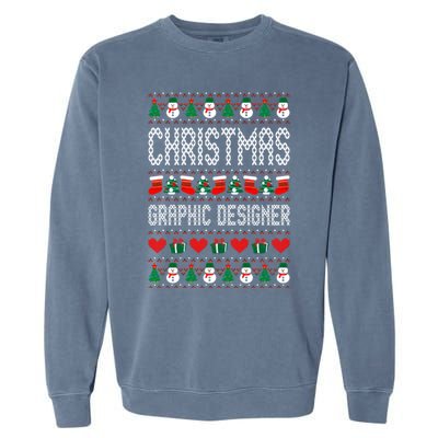 Christmas Graphic Designer Ugly Christmas Garment-Dyed Sweatshirt