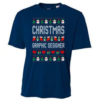 Christmas Graphic Designer Ugly Christmas Cooling Performance Crew T-Shirt