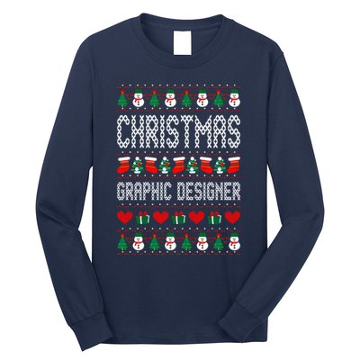 Christmas Graphic Designer Ugly Christmas Long Sleeve Shirt