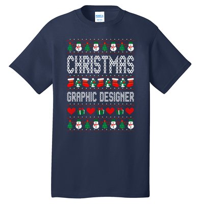 Christmas Graphic Designer Ugly Christmas Tall T-Shirt