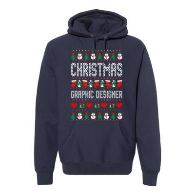 Christmas Graphic Designer Ugly Christmas Premium Hoodie