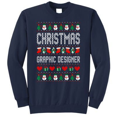 Christmas Graphic Designer Ugly Christmas Tall Sweatshirt