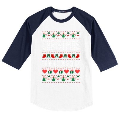 Christmas Graphic Designer Ugly Christmas Baseball Sleeve Shirt