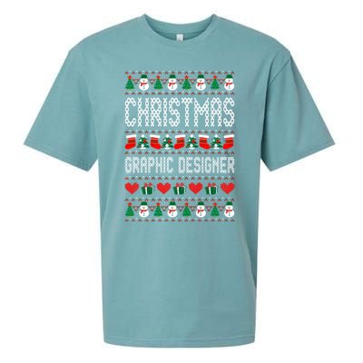 Christmas Graphic Designer Ugly Christmas Sueded Cloud Jersey T-Shirt