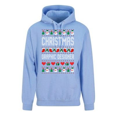 Christmas Graphic Designer Ugly Christmas Unisex Surf Hoodie