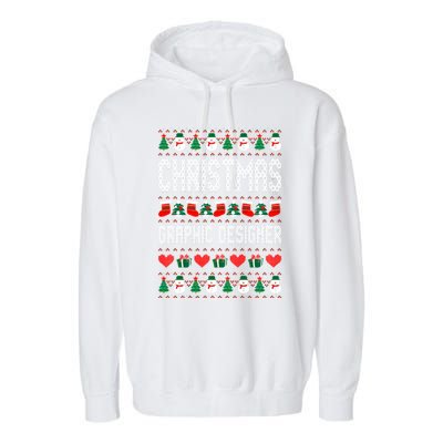 Christmas Graphic Designer Ugly Christmas Garment-Dyed Fleece Hoodie