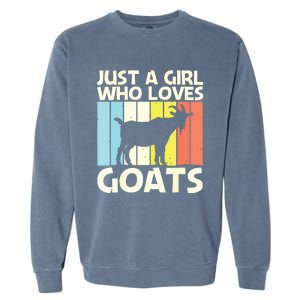 Cool Goat Design For Girl Women Goat Farmer Farming Lovers Garment-Dyed Sweatshirt