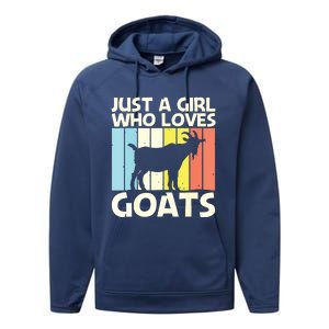 Cool Goat Design For Girl Women Goat Farmer Farming Lovers Performance Fleece Hoodie