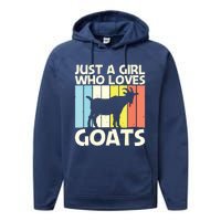 Cool Goat Design For Girl Women Goat Farmer Farming Lovers Performance Fleece Hoodie