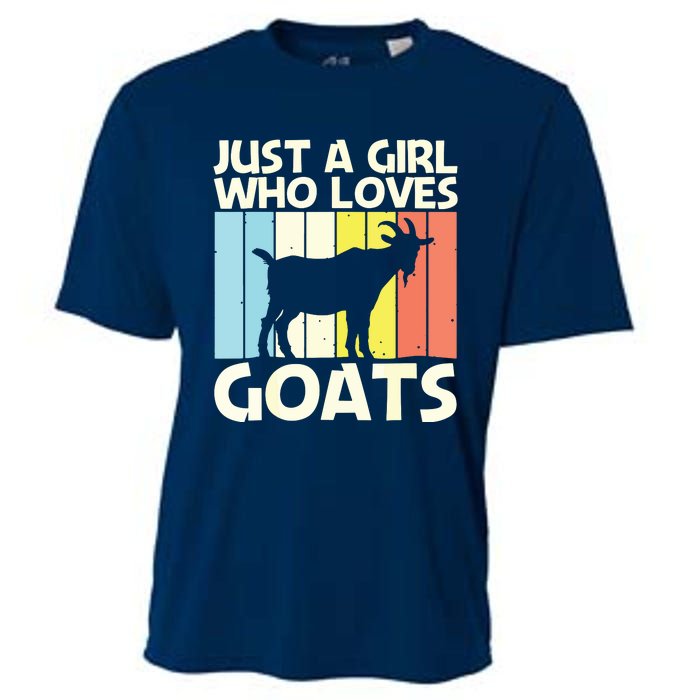 Cool Goat Design For Girl Women Goat Farmer Farming Lovers Cooling Performance Crew T-Shirt