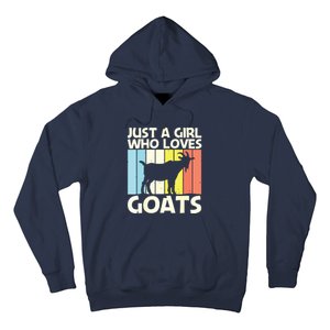 Cool Goat Design For Girl Women Goat Farmer Farming Lovers Hoodie