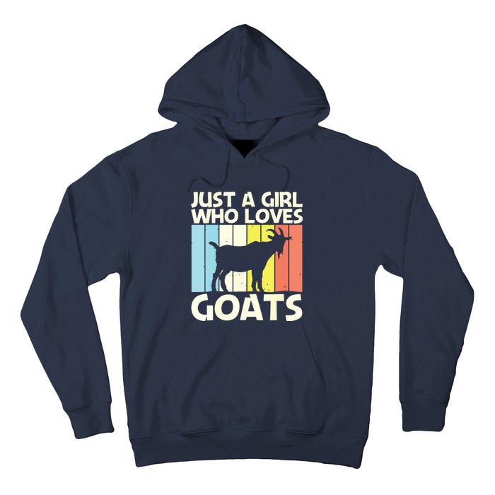 Cool Goat Design For Girl Women Goat Farmer Farming Lovers Hoodie