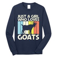 Cool Goat Design For Girl Women Goat Farmer Farming Lovers Long Sleeve Shirt