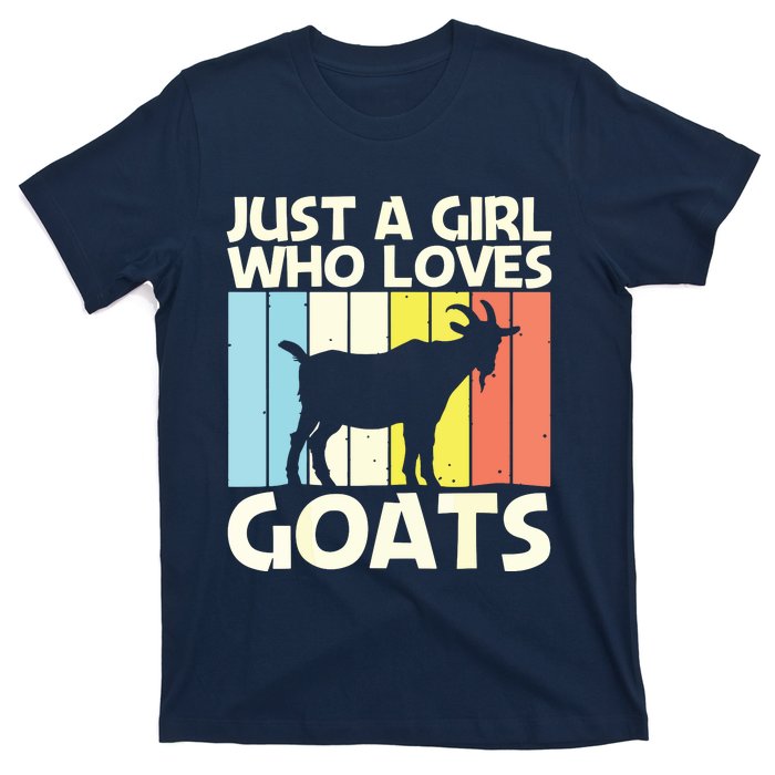 Cool Goat Design For Girl Women Goat Farmer Farming Lovers T-Shirt