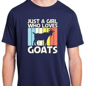 Cool Goat Design For Girl Women Goat Farmer Farming Lovers Adult ChromaSoft Performance T-Shirt