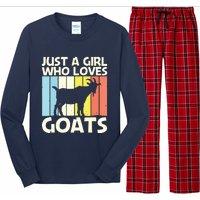 Cool Goat Design For Girl Women Goat Farmer Farming Lovers Long Sleeve Pajama Set