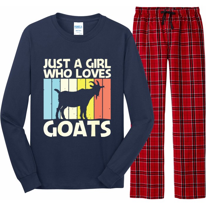 Cool Goat Design For Girl Women Goat Farmer Farming Lovers Long Sleeve Pajama Set