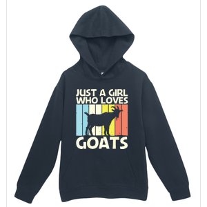 Cool Goat Design For Girl Women Goat Farmer Farming Lovers Urban Pullover Hoodie