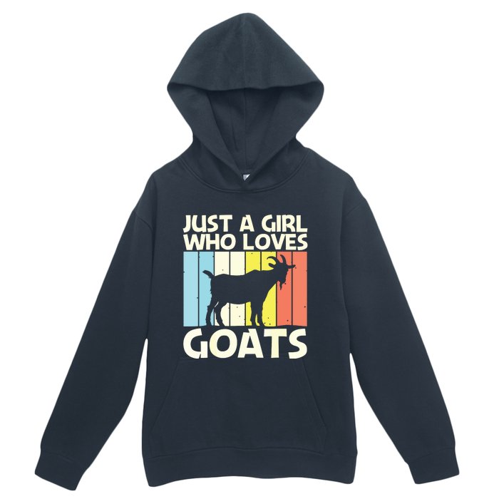 Cool Goat Design For Girl Women Goat Farmer Farming Lovers Urban Pullover Hoodie