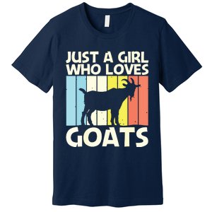 Cool Goat Design For Girl Women Goat Farmer Farming Lovers Premium T-Shirt