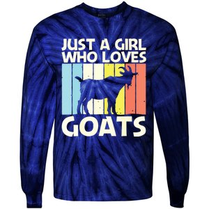 Cool Goat Design For Girl Women Goat Farmer Farming Lovers Tie-Dye Long Sleeve Shirt