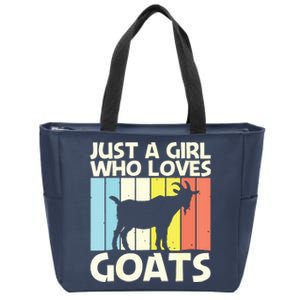 Cool Goat Design For Girl Women Goat Farmer Farming Lovers Zip Tote Bag