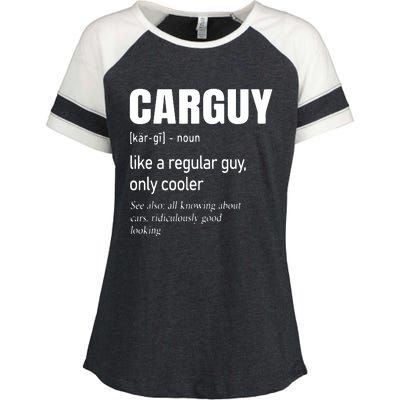 Car Guy Definition Mechanic Auto Racing Men Enza Ladies Jersey Colorblock Tee