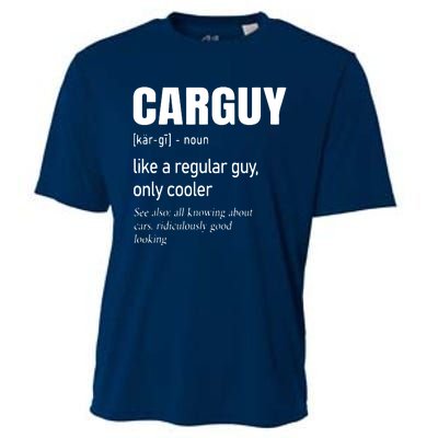 Car Guy Definition Mechanic Auto Racing Men Cooling Performance Crew T-Shirt