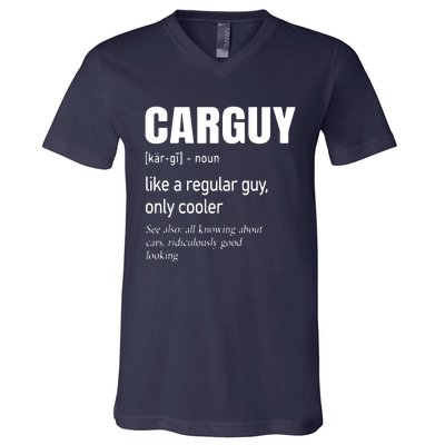 Car Guy Definition Mechanic Auto Racing Men V-Neck T-Shirt