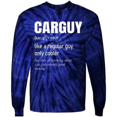 Car Guy Definition Mechanic Auto Racing Men Tie-Dye Long Sleeve Shirt