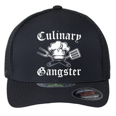 Culinary Gangster Design Funny Chef Cooking Cook Gift Flexfit Unipanel Trucker Cap