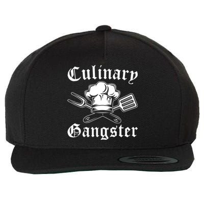 Culinary Gangster Design Funny Chef Cooking Cook Gift Wool Snapback Cap