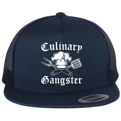 Culinary Gangster Design Funny Chef Cooking Cook Gift Flat Bill Trucker Hat