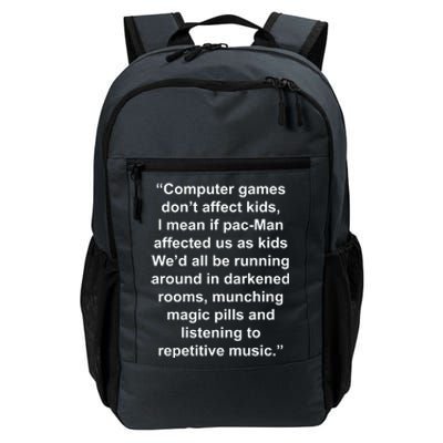 Computer Games Don't Affect Daily Commute Backpack