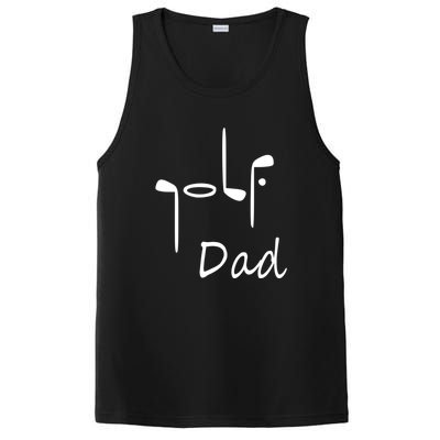 Cute Golf Dad Gift For Dad Golf Clubs Father's Day PosiCharge Competitor Tank