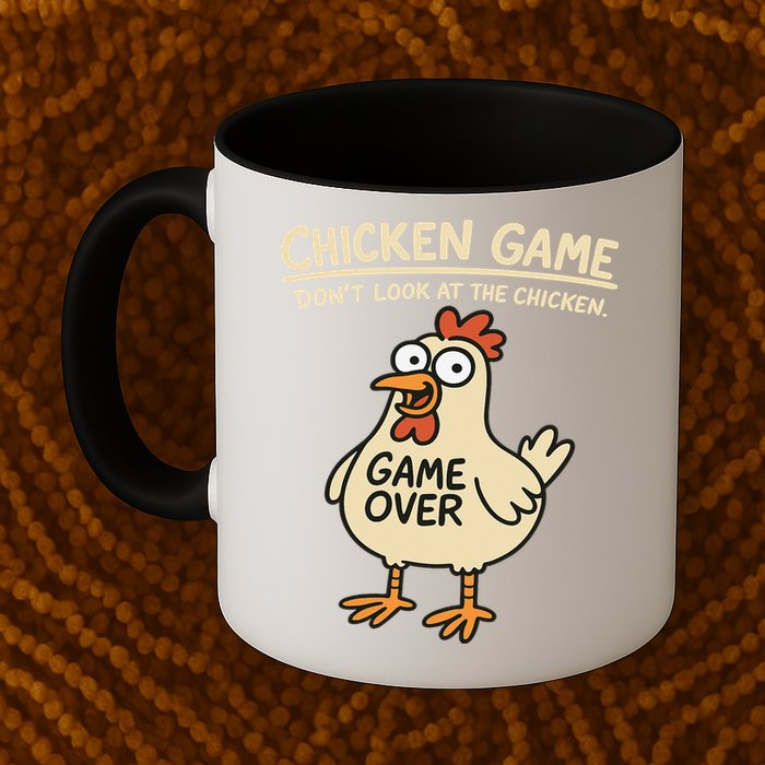 Chicken Game Dont Look At The Chicken Funny Chicken Mug