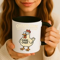Chicken Game Dont Look At The Chicken Funny Chicken Mug