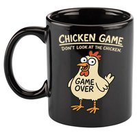 Chicken Game Dont Look At The Chicken Funny Chicken 11oz C Handle Ceramic Mug