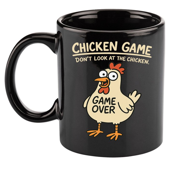 Chicken Game Dont Look At The Chicken Funny Chicken 11oz C Handle Ceramic Mug