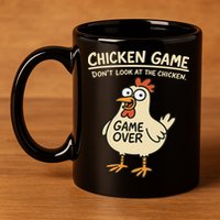 Chicken Game Dont Look At The Chicken Funny Chicken 11oz C Handle Ceramic Mug