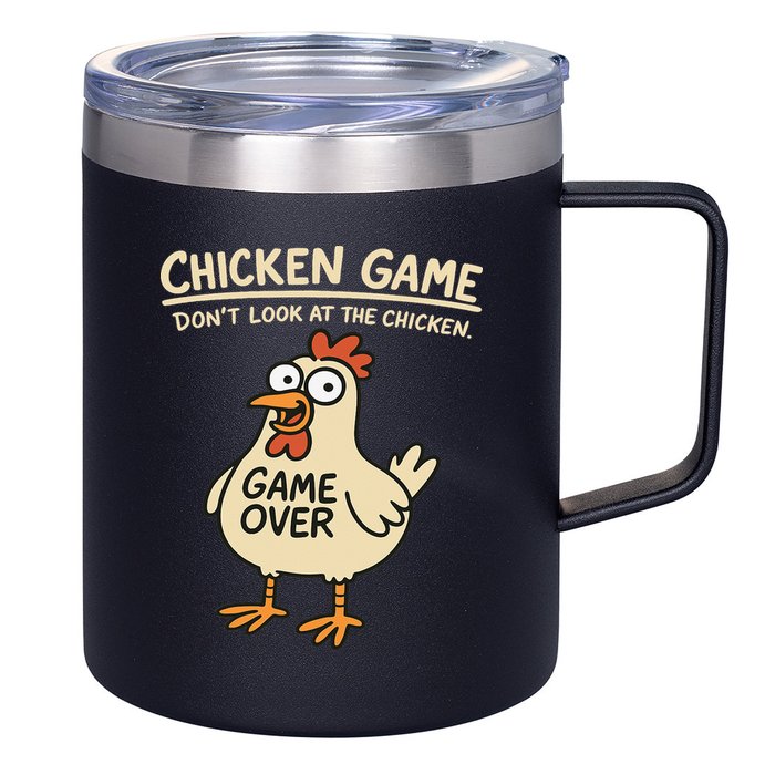 Chicken Game Dont Look At The Chicken Funny Chicken 12oz Stainless Steel Coffee Mug
