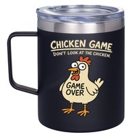 Chicken Game Dont Look At The Chicken Funny Chicken 12oz Stainless Steel Coffee Mug
