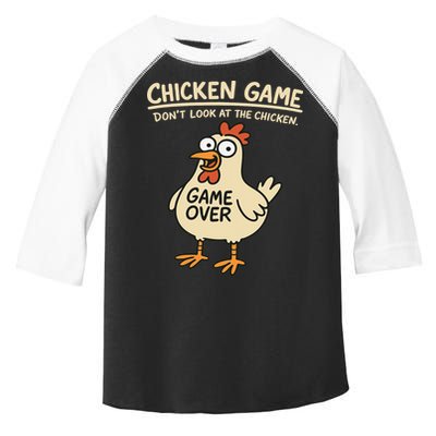 Chicken Game Dont Look At The Chicken Funny Chicken Toddler Fine Jersey T-Shirt