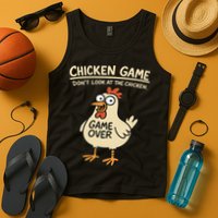 Chicken Game Dont Look At The Chicken Funny Chicken Tank Top