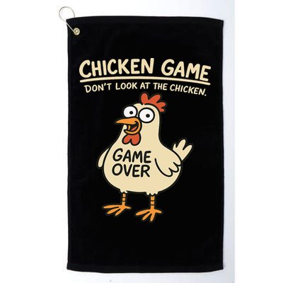 Chicken Game Dont Look At The Chicken Funny Chicken Golf Towel